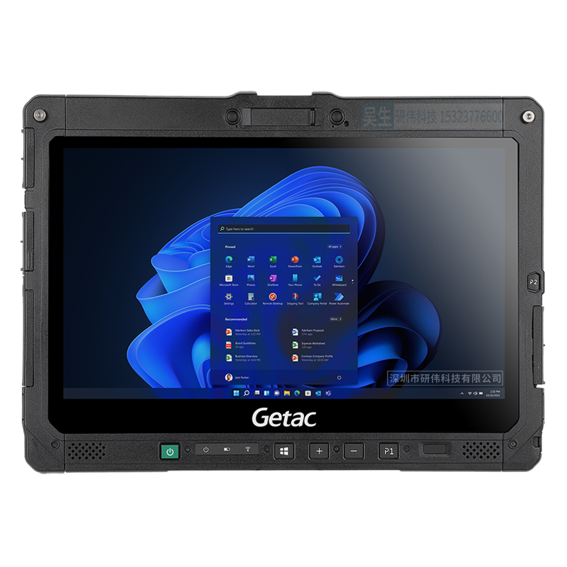 神基GETAC K120 强固型工业平板电脑，12.5 英寸户外便携防水全加固式手持tablet，11代处理器 i5/i7
