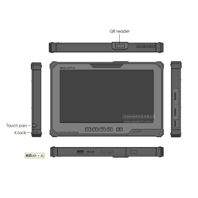 Quanta  Fully Rugged laptop and Tablet